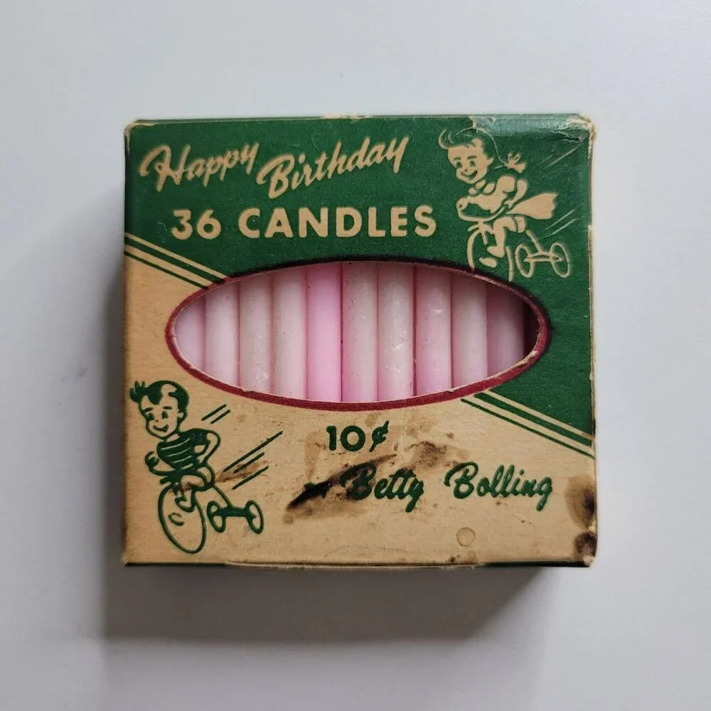 Betty Bolling Birthday Candles‎ Vintage Pink Pack of 36 Candle Craft USA 3 Dozen